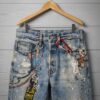 MULTI-DENIM CARGO PANTS
