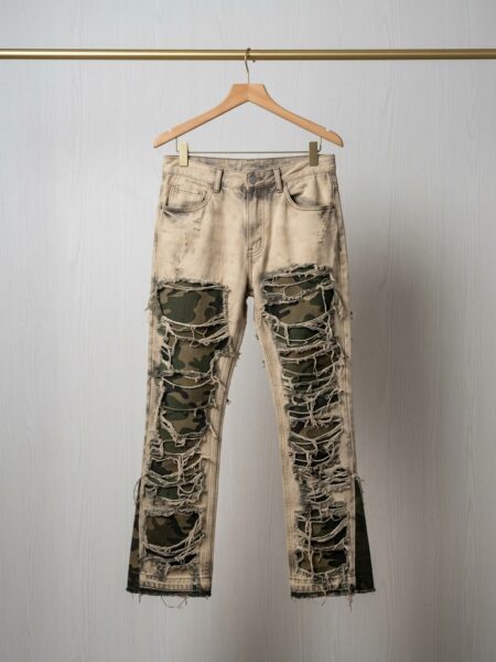 MULTI-DENIM PATCHWORK JEANS