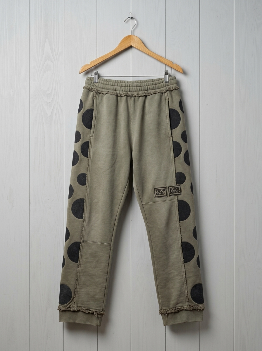 RED PATCHWORK CARGO PANTS